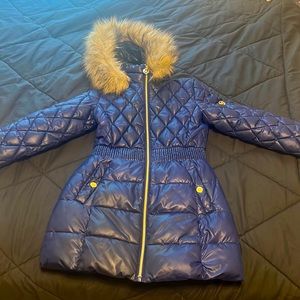 Previously Loved Girls Navy Blue Michael Kors Coat size 6x